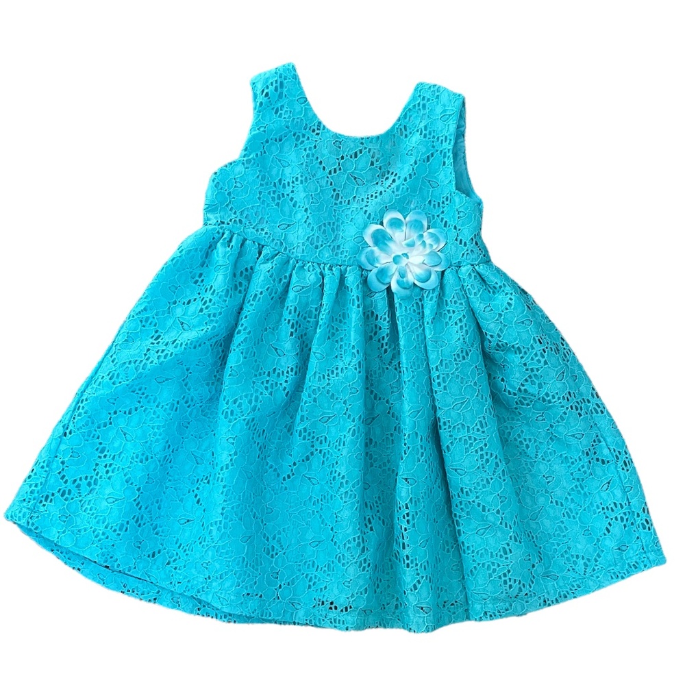 Blueberi boulevard blue lace dress. 24M